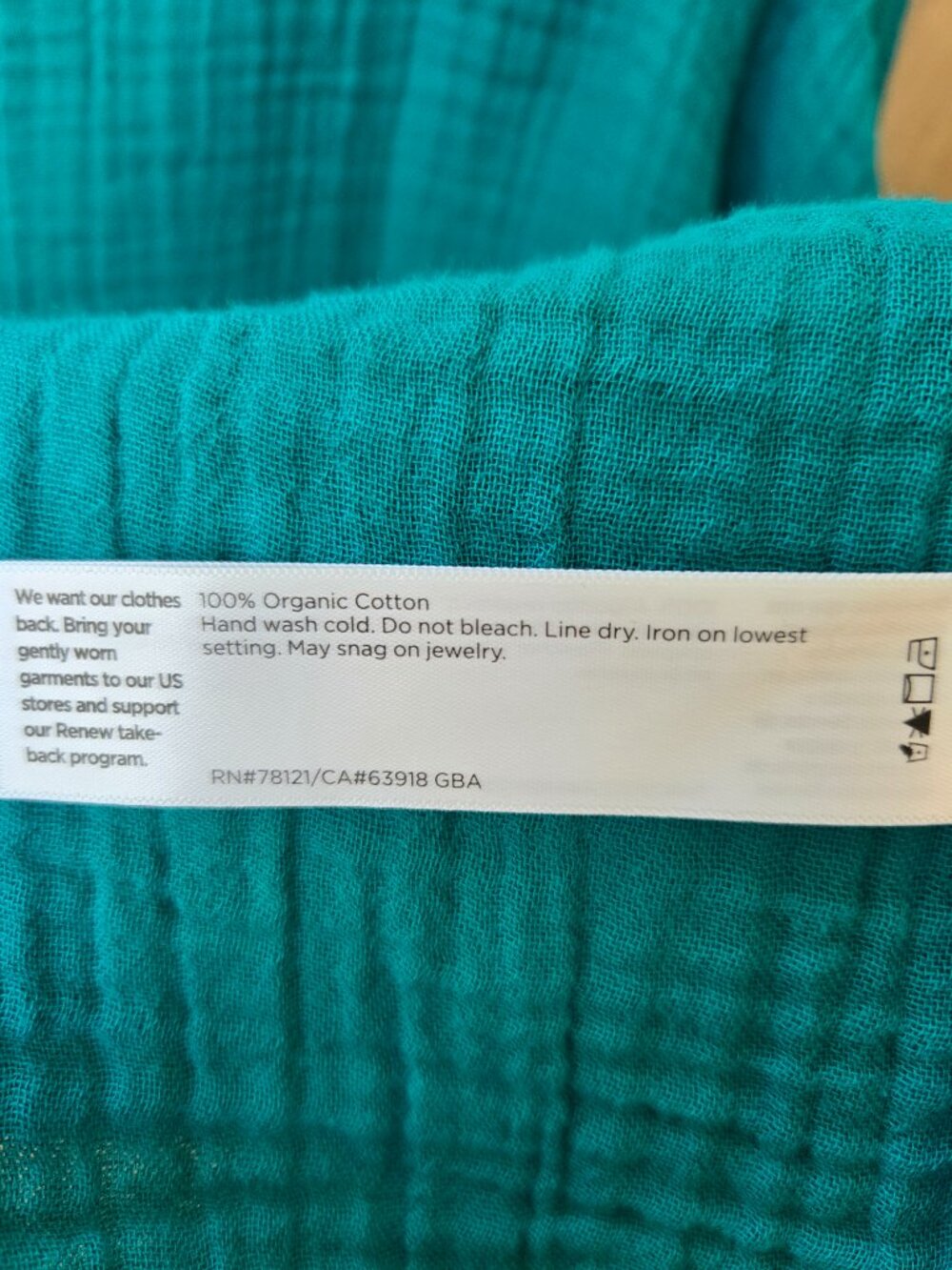 Eileen Fisher Dolman Sleeve Organic Cotton Guaze Top - Picture 3 of 5